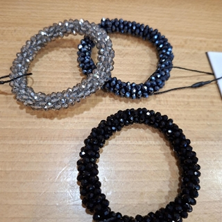 Goma para el pelo HKM Sports Equipment cristales negros - Imagen 2